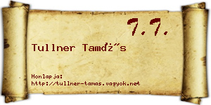 Tullner Tamás névjegykártya